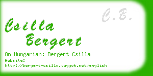 csilla bergert business card